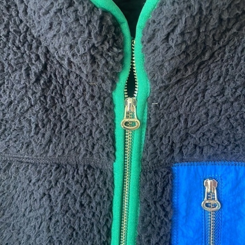 Tommy Hilfiger coat jacket cozy softgirl navy with red and green trim Small - Picture 3 of 11
